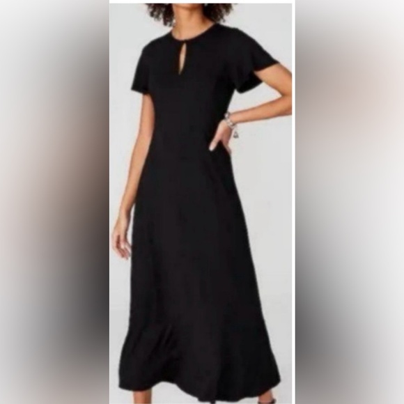 J. Jill Dresses & Skirts - J. Jill Wearever Collection Soft Stretchy Knit Flutter Sleeve Maxi Dress size S